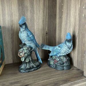 Gorgeous Handmade Ceramic Blue Bird Pair
